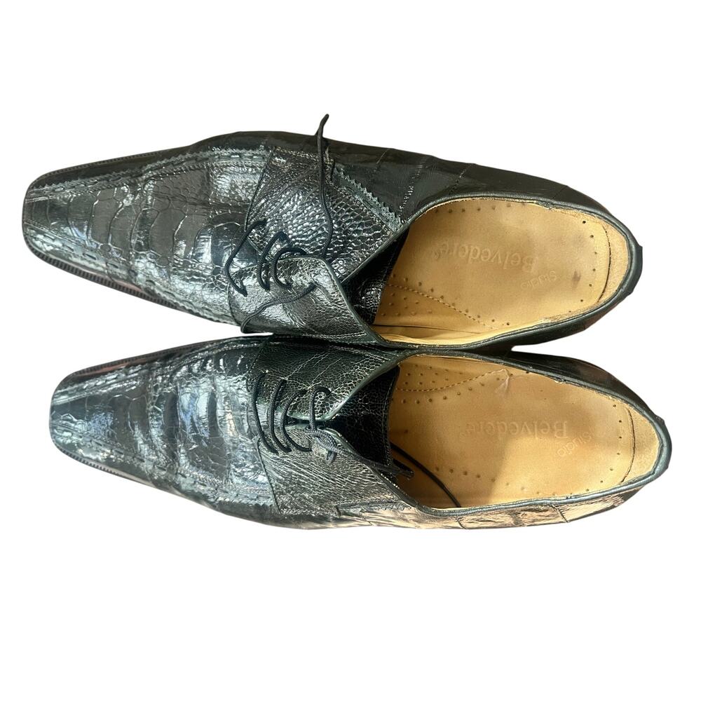 Chaussures De Ville Homme Studio Belvedere - Taille US 7.5 (EU 38), Cuir Noir, Occasion Très Bon état
